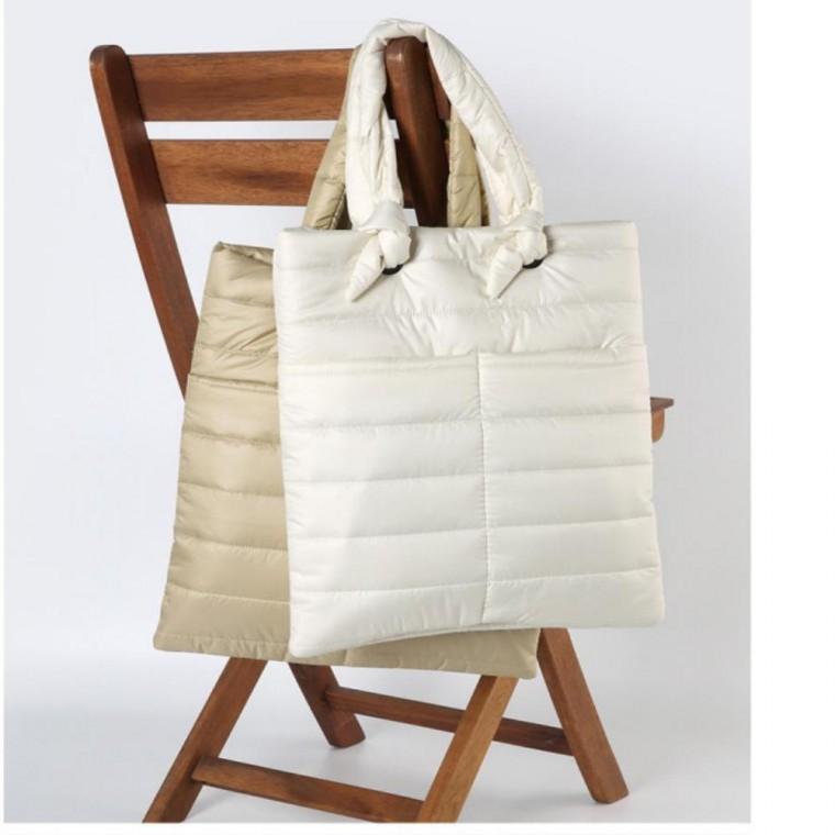 유니크 여성 패딩 가방 겨울 토트백 사각 데일리 토트백 패딩 겨울 가방