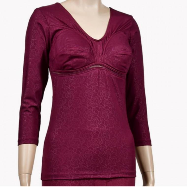 여성 기모 내의 상의 브라 겨울내의 따뜻한내복 잠옷 기모 상의 여성 겨울