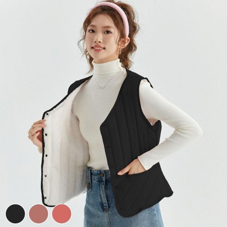 털 여자 여성 따뜻한 베스트 겨울 보온 이너 안감 조끼 겨울 털안감 조끼 의류