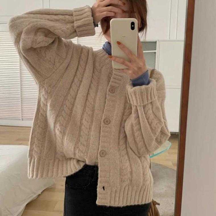 겨울 여성 가디건 스웨터 20대 스타일 30대 코디 20대 코디 스웨터