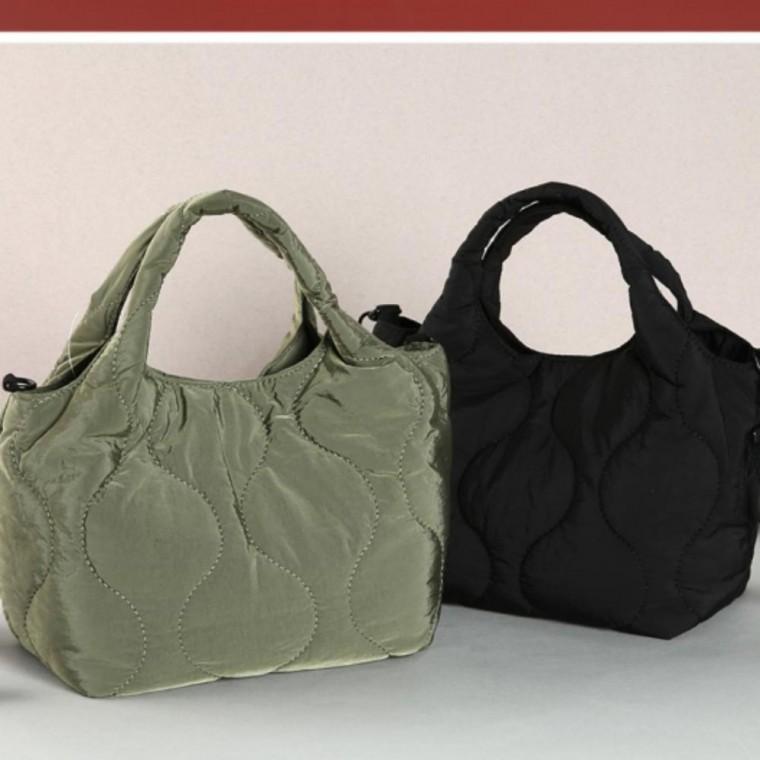 길이조절 여성 겨울 패딩 숄더백 크로스백 토트 패딩 길이조절 가방 토트백