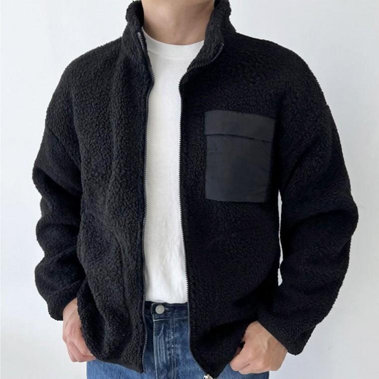 후리스 남성 집업 숏후리스 자켓 패션 데일리 하이넥 숏 겨울패션