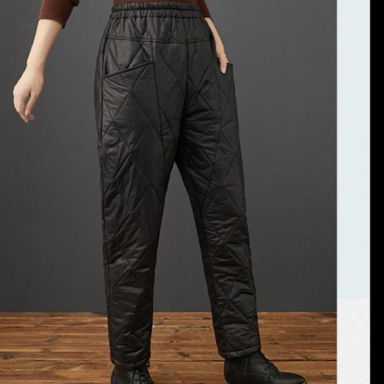 밴딩 엄마 누빔 여성 마담 겨울 패딩 따뜻 바지 윈터 여성 누빔 일자