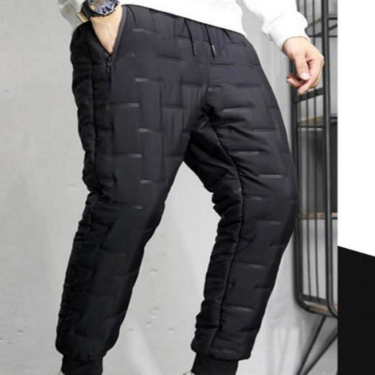 겨울 남성 바지 패딩 방한 기모 조거 털 보온 팬츠 패딩 털 따뜻한팬츠
