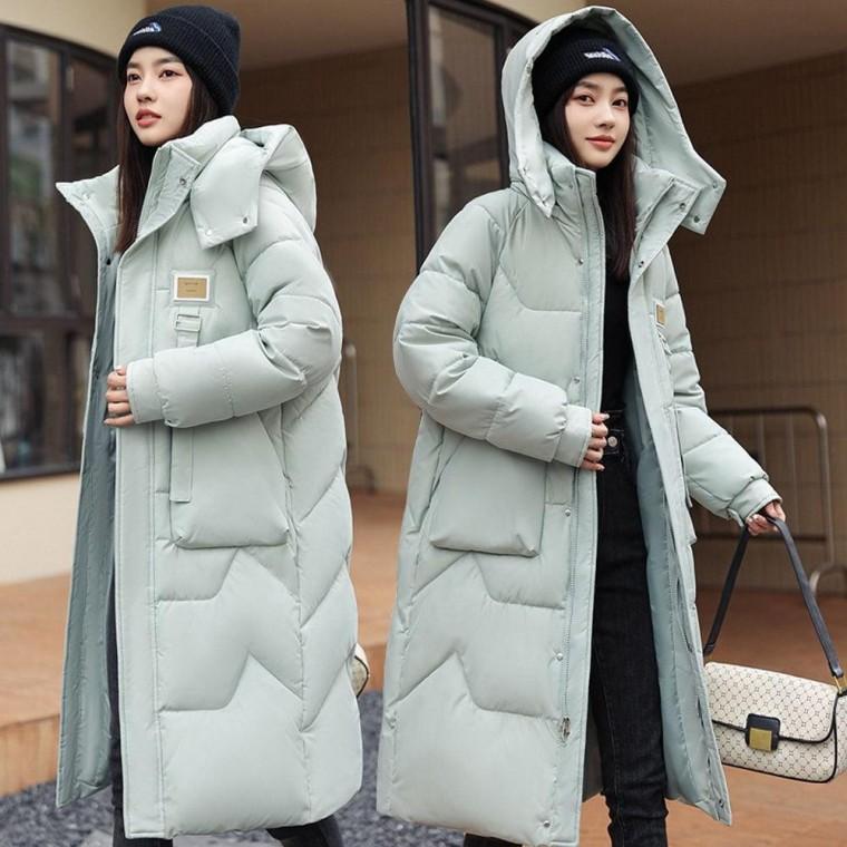 빅포켓 여자 여성 롱 따뜻한 잠바 점퍼 겨울 패딩 아우터 롱 겨울 패딩 가죽