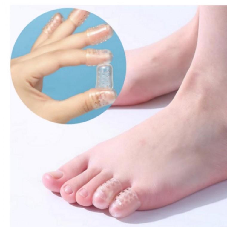 발가락 실리콘 손가락 보호 대 5P 캡 손가락 골무 보호 골무 실리콘