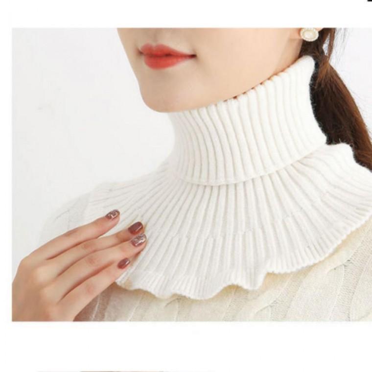 여성스런 니트 넥워머 목폴라 보온 겨울 디자인 니트 목폴라 넥워머 프릴