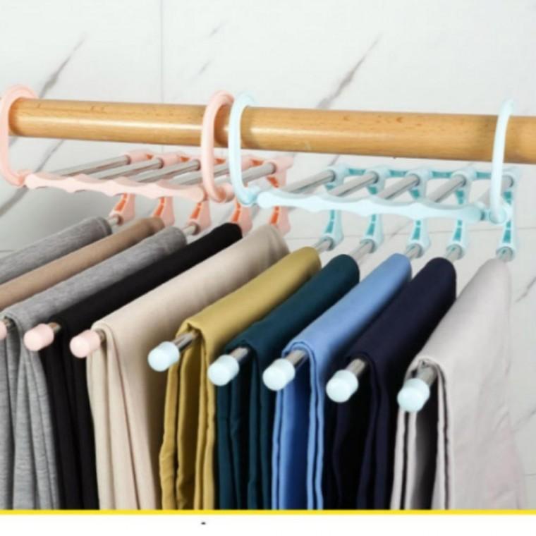 논슬립 바지걸이 공간 틈새 옷걸이 5단 절약 추천 다용도 바지걸이