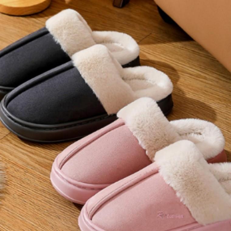 푹신한 겨울 방한 키높이 남여공용 스웨이드 털실내화 6컬러 슬리퍼