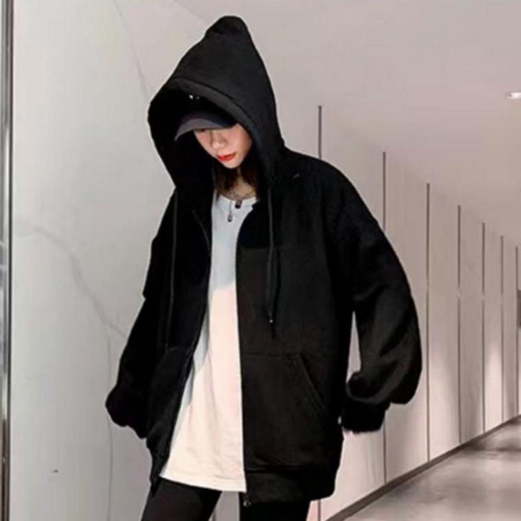 남여공용 후드집업 오버핏 심플 집업 유니섹스 패션 여름 심플 가을 캐주얼
