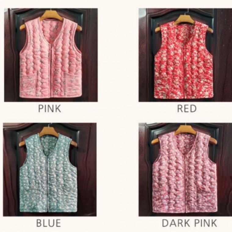 촌캉스 김장 할머니 누빔 시골패션 여성조끼 조끼 누빔조끼 가을시장조끼