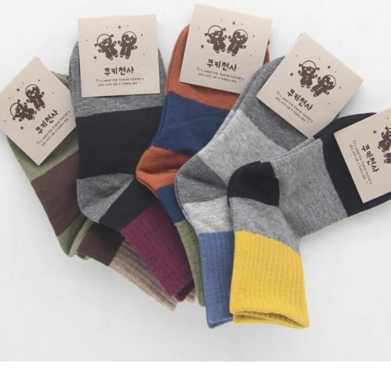 학생양말 9-10세 양말선물 국산양말 아동양말세트 발목원색 5켤레 데일리양말 초등학생 중목양말