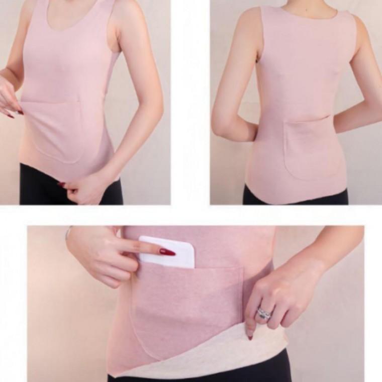 겨울 보온 핫팩 기모 나시 여성 집안 외출 발열 기모나시 여성내복