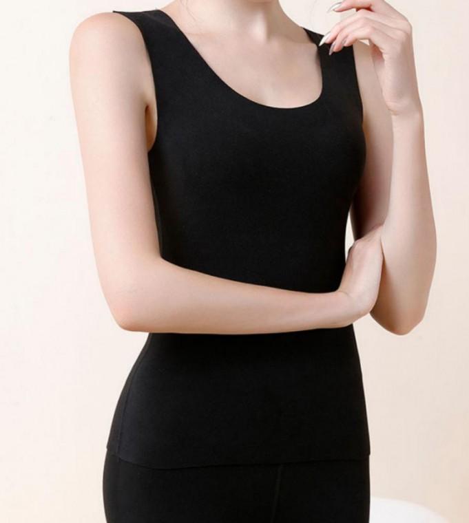 겨울 기모 데일리 여성 민소매 보온 나시 이너나시 겨울 내의 발열