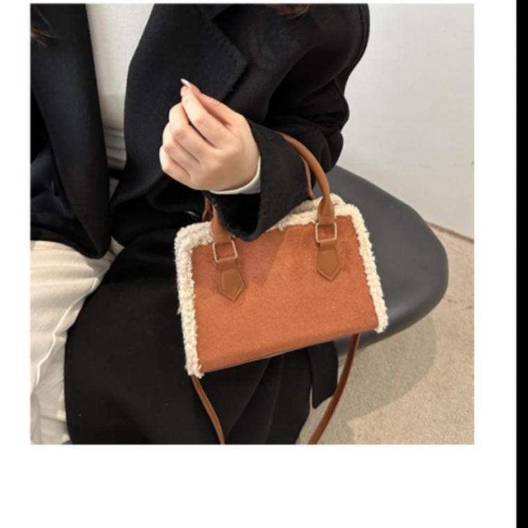 크로스 플러피 스웨이드백 겨울 여성 토트 데일리백 플러피백 가을 미니