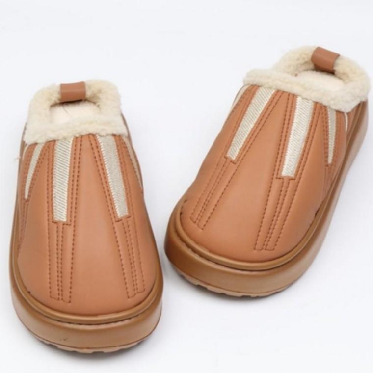 고급 털 거실화 실내화 여성 겨울 고급 신발 여성 따뜻한 거실화