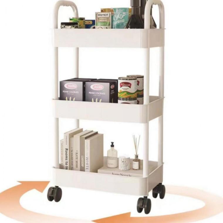 3단 이동식 4단 트롤리 수납함 카트 이동장 선반 틈새 바퀴달린