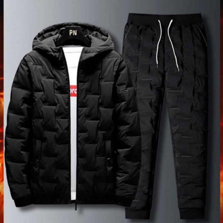 겨울방한 운동복 작업복 패딩점퍼세트 상하의 골프 겨울 남성 패딩 스포츠