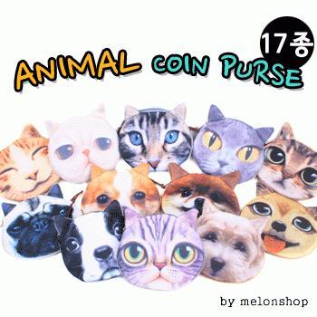 애니멀 동전지갑(고양이/강아지)[CB024]캐릭터/이이폰케이스/미니 도장지갑