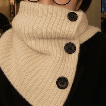 버튼 넥워머 [WT065] 넥워머/목도리/기모/니트/겨울/방한/털/여성/남성/크리스마스/보온