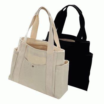 포켓 라인 에코백 [BG183]보온병/남성/여성/에코백/휴대용/여성/기저귀가방/핸드폰/캔버스