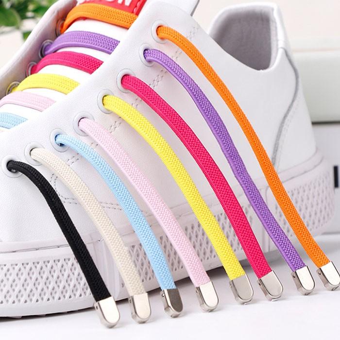 매듭없는 신발끈 운동화끈 고무줄 고무 운동화끈 정리 무매듭 클립형 평끈
