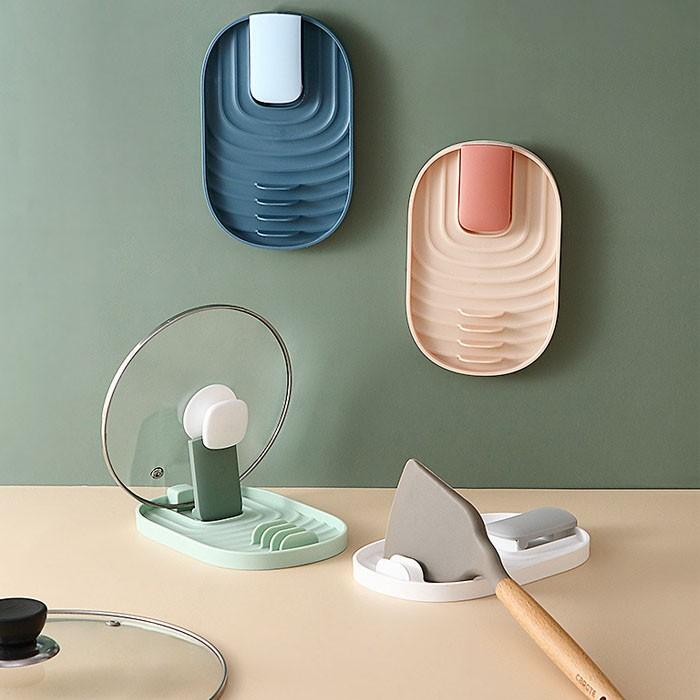 다용도 뚜껑 거치대 조리도구 수납선반