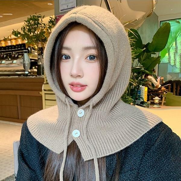 바라클라바 여성머플러 모자목도리 넥워머 후드머플러 방한목도리