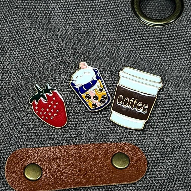 카페 앞치마 포인트 브로치 커피 뱃지