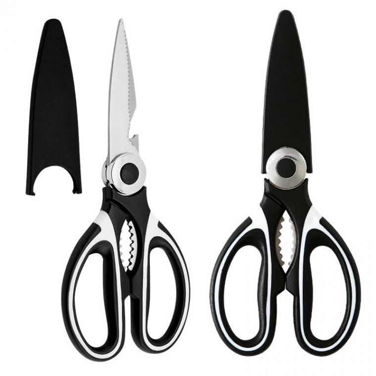 캠핑가위 1+1 2개세트 휴대용 스텐 톱니 주방 고기 강력한 뼈가위
