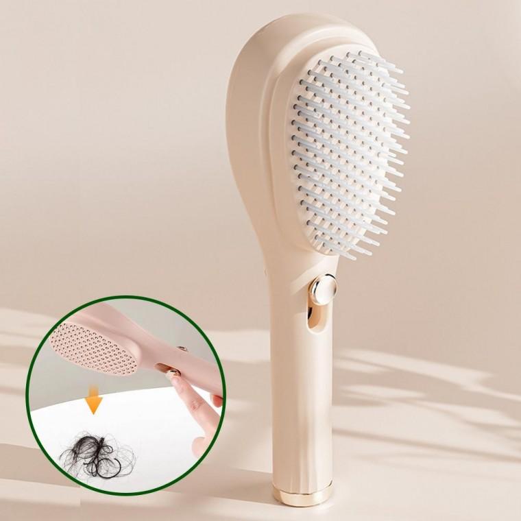 원터치 두피 마사지 헤어 브러쉬