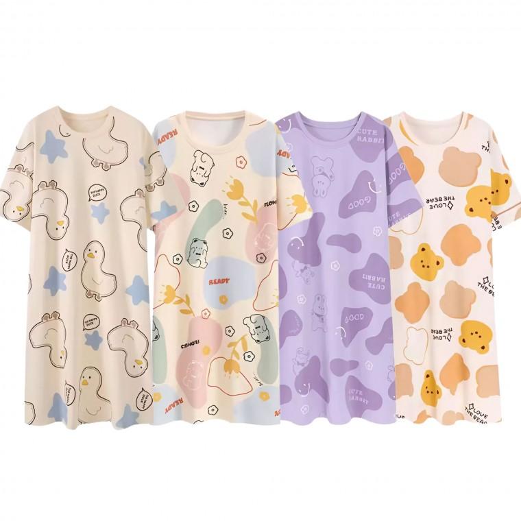 여성 원피스 잠옷 반팔원피스 여름 홈웨어