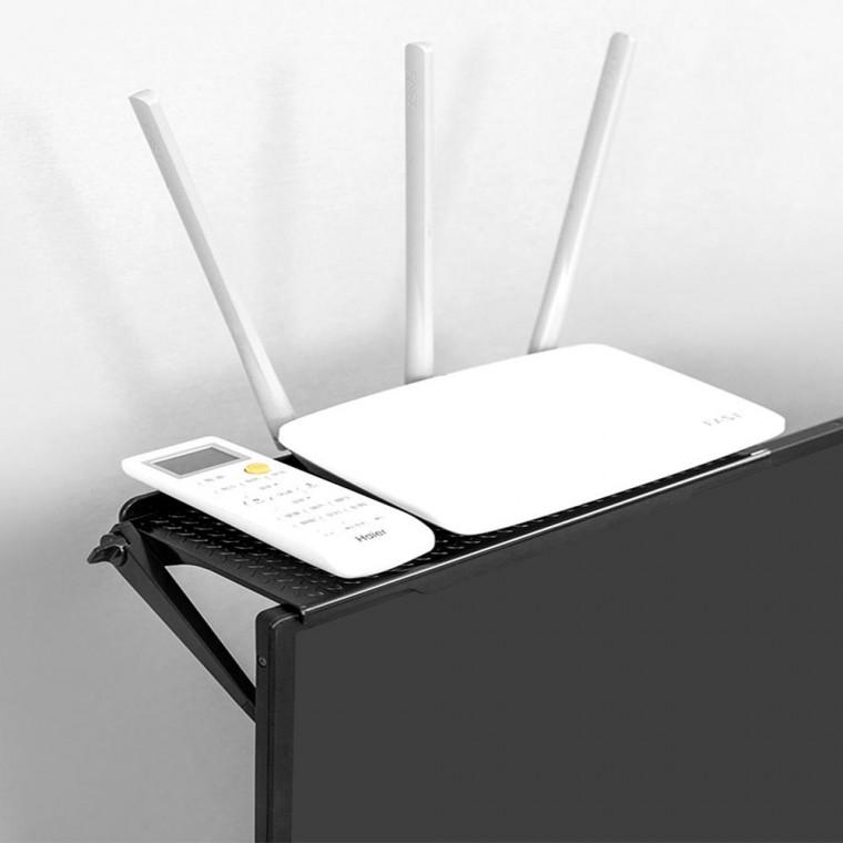 튼튼한 TV 보조선반 상단 설치 셋톱박스 받침대