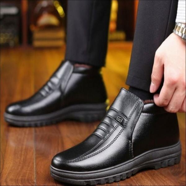 남성 털워커 부츠 기모안감 방한화 겨울신발 앵클 2색