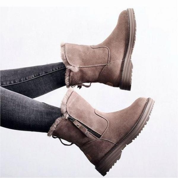 여성 앵클부츠 스웨이드 털안감 겨울부츠 2색 방한