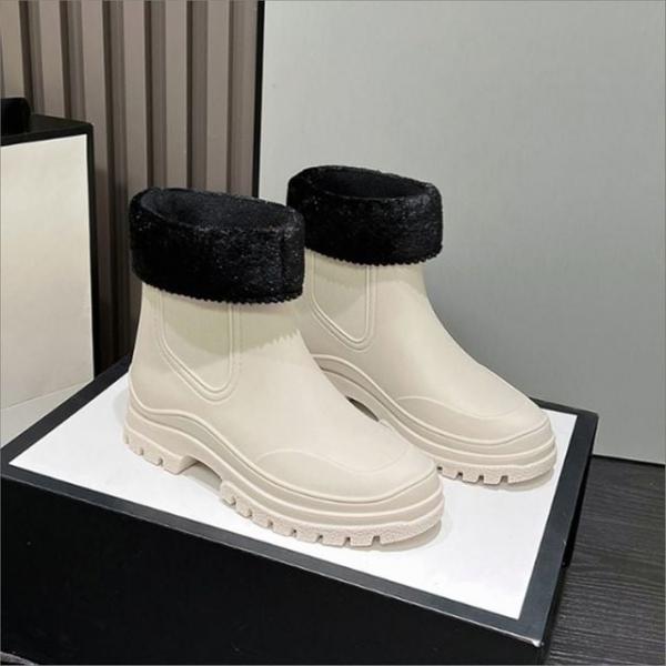 여성 레인부츠 털내피 탈부착 기모 방한부츠 3색