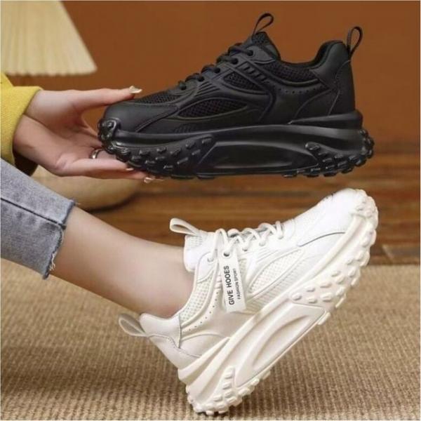 여성 어글리슈즈 키높이 통굽 스니커즈 운동화 2색