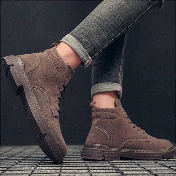 남성 스웨이드워커 미들부츠 캐주얼 데일리 워킹화