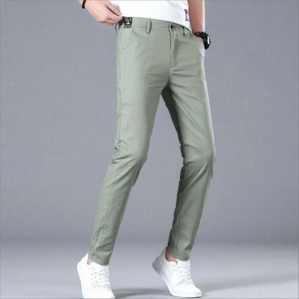 남성 허리밴딩 일자핏 슬랙스 슬림핏 캐주얼바지 5색