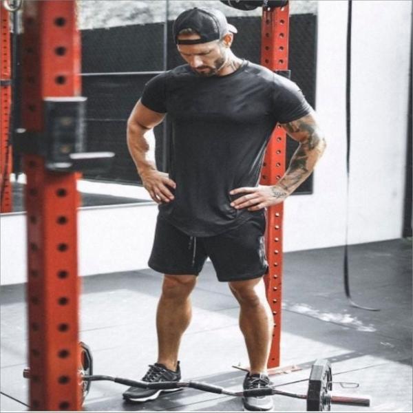 남성 헬스반팔티 짐웨어 반팔 운동티 트레이닝복 상의