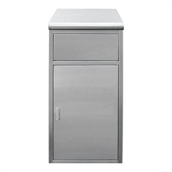 한미스테인레스 사각휴지통A라운드 H2-2 450x450x950 분리수거통 사무실 업소 쓰레기