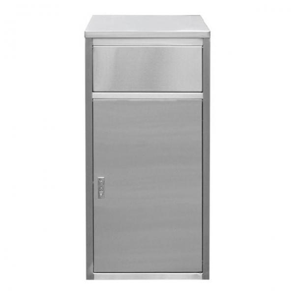 한미스테인레스 사각휴지통 1칸 H2-1 450x450x950 분리수거통 사무실 업소 쓰레기통