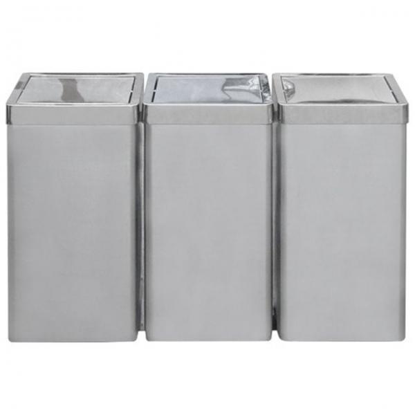 한미스테인레스 사각 뱅뱅이A 1칸 H2-4 350x350x700 분리수거통 사무실 업소 쓰레기통