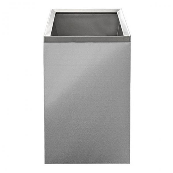 한미스테인레스 사각휴지통B H2-15 400x400x620 분리수거통 사무실 업소 쓰레기통