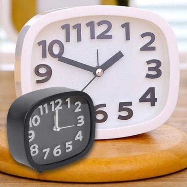 저소음 라운드 탁상시계 알람시계 심플탁상시계