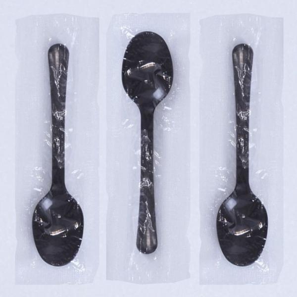 테이크아웃 스푼 블랙 100개 X2개 일회용 위생 수저