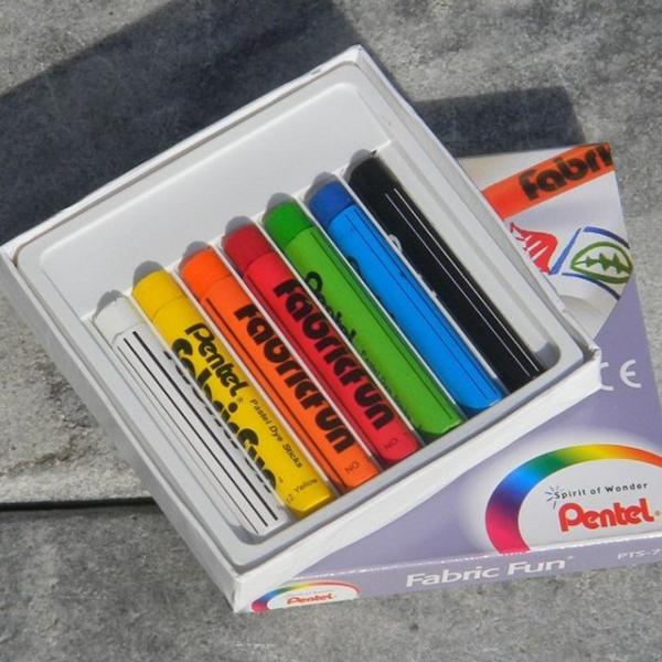 펜텔 옷그림 파스텔/크레용/크레파스-패브릭 Fun 7색