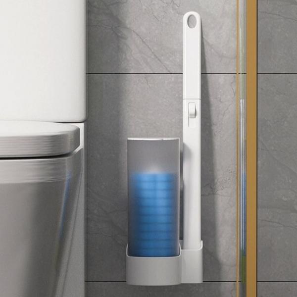 일회용 변기크리너 변기솔 보관함+핸들+리필6P