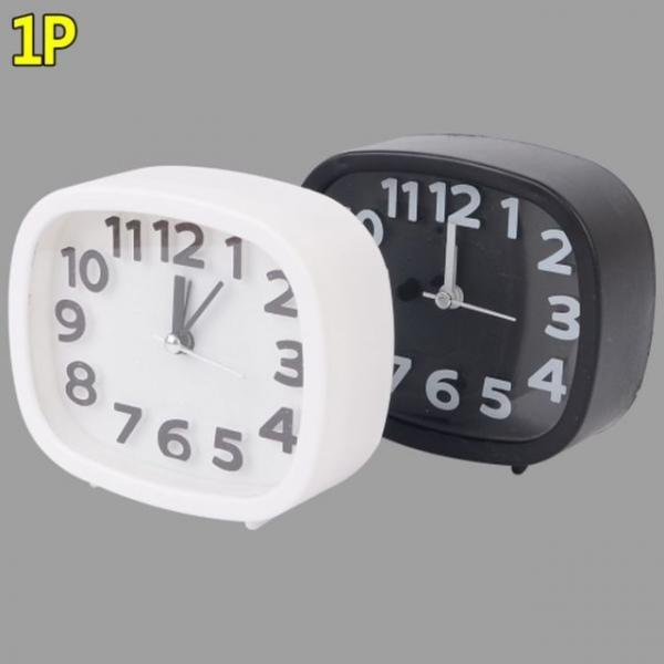 도서관 사무실 아이방 라운드 알람 무소음 탁상 시계