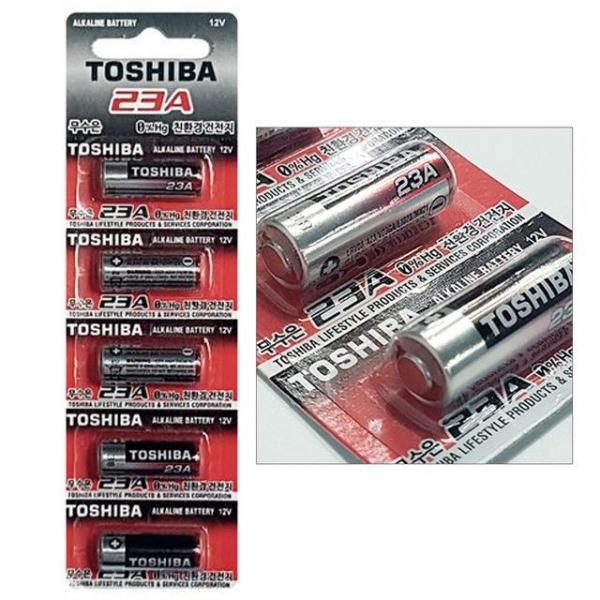 도시바 알카라인 무수은 건전지23A 세트(5개입)리모컨